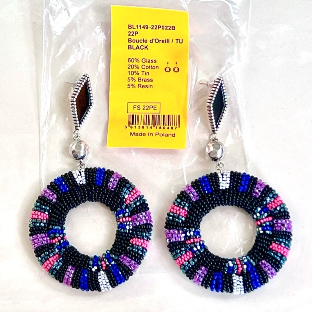 🌺🎉HP🎉🌺 NWT Isabel Marant Beaded Hoop Chandeliers - Picture 14 of 16